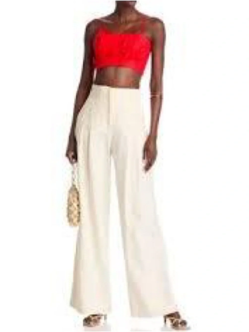 Farm Rio Anthropologie Floral Appliqué Crop Top - Picture 7 of 16